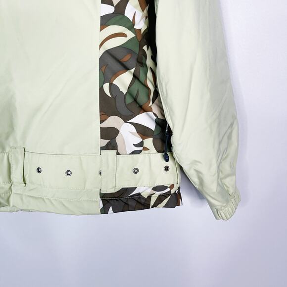 e408 Womens Medium M Pale Green Vixen Ski Jacket Snowboarding Floral Camo Print - Picture 9 of 16